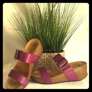 Lola Sabbia for Eric Michael Purple Wedge Sandal